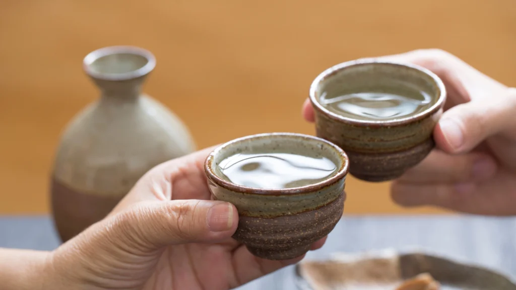 Friends enjoying the Best Sake for Sake Bombs